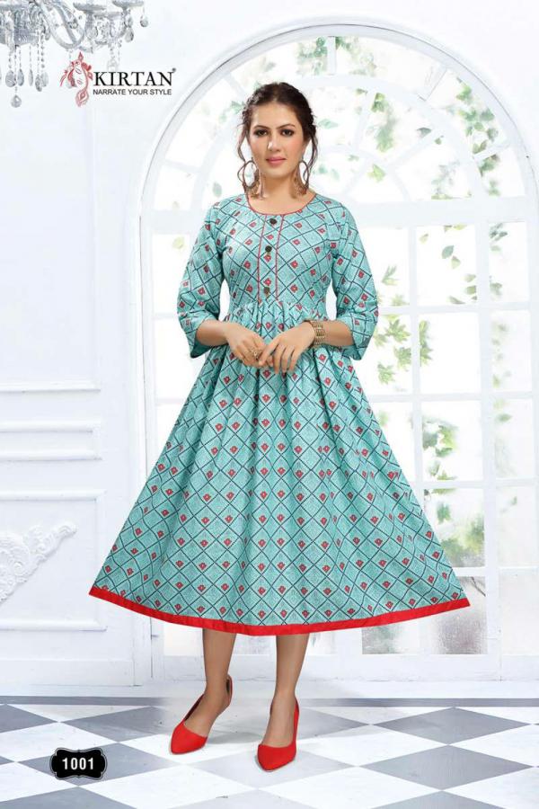 Kirtan Aarohi 2 Beautiful Rayon Printed Flair Kurti 